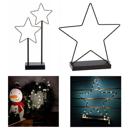 Large LED Star Ornament – Battery-Operated Light-Up Christmas Decoration
