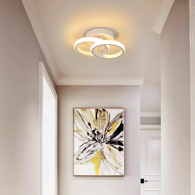 Verbrande 2-Light 25Cm LED Integrated Semi Flush Mount
