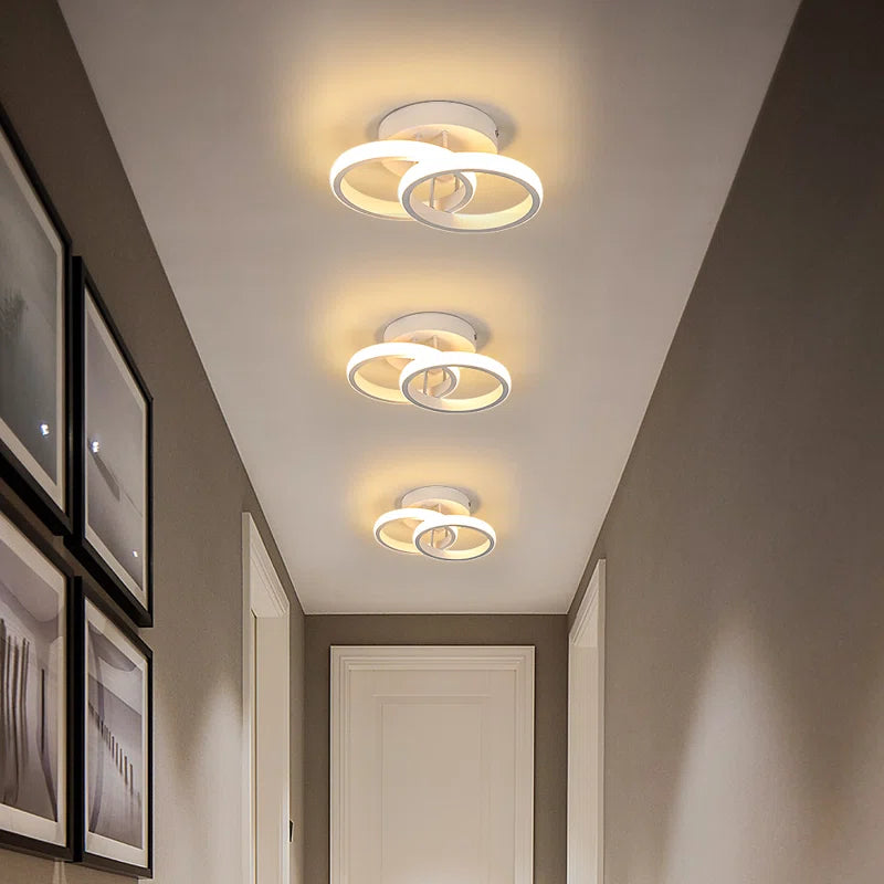 Verbrande 2-Light 25Cm LED Integrated Semi Flush Mount