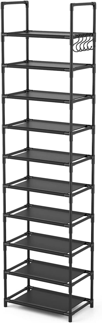 Maximize Your Space with Our 10-Tier Tall Shoe Rack - Store 20-25 Pairs of Boots with Style and Ease!