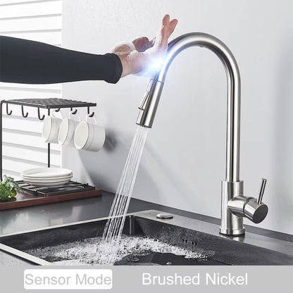 Pull Out Sensor Black Kitchen Faucet Sensitive Touch Control Faucet Mixer for Kitchen Touch Sensor Kitchen Mixer Tap