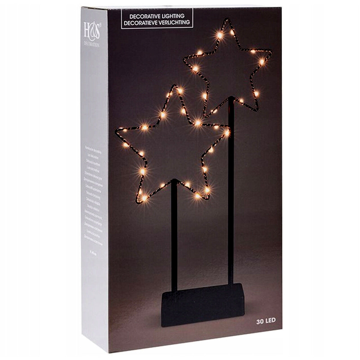 Large LED Star Ornament – Battery-Operated Light-Up Christmas Decoration
