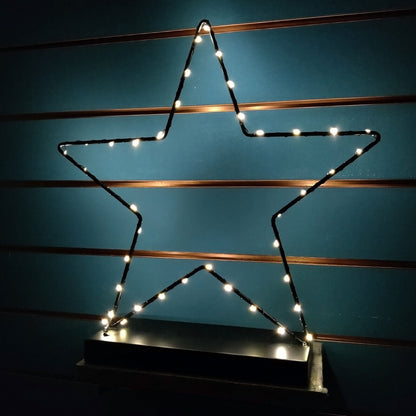 Large LED Star Ornament – Battery-Operated Light-Up Christmas Decoration